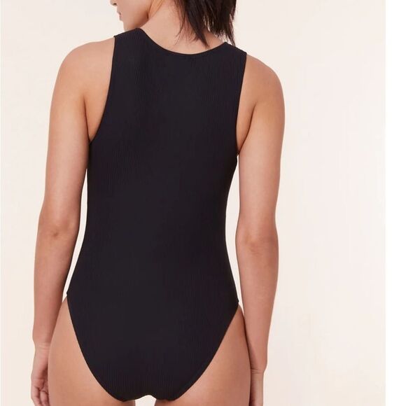 Andie The Malibu One Piece LT Swimsuit Black plus size XXL tall NWT long torso - Picture 2 of 8